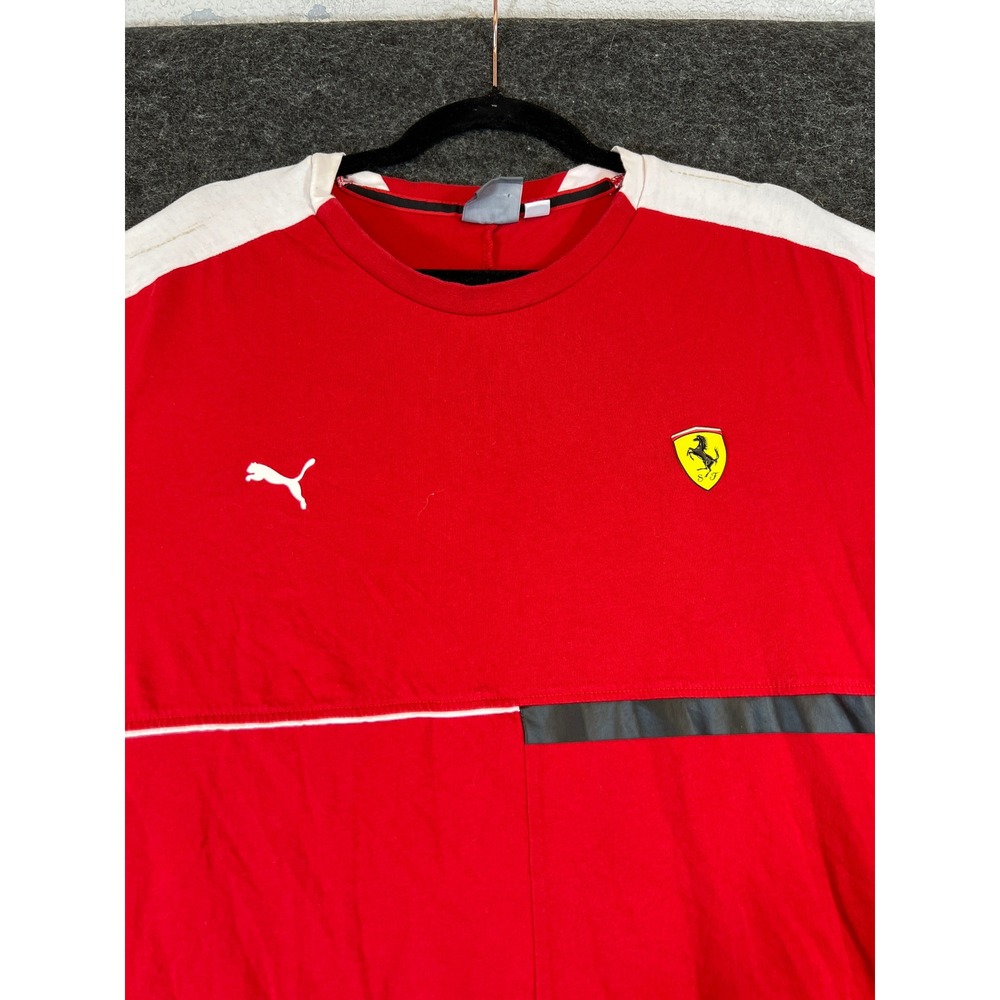 PUMA Scuderia Ferrari T7 T Shirt Mens XXL Red Motorsport Racing Tee 595436-02 - Picture 2 of 8